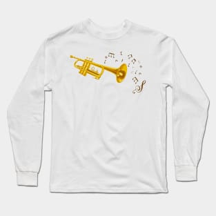 Jazz Trumpet Music Notes Musician Long Sleeve T-Shirt